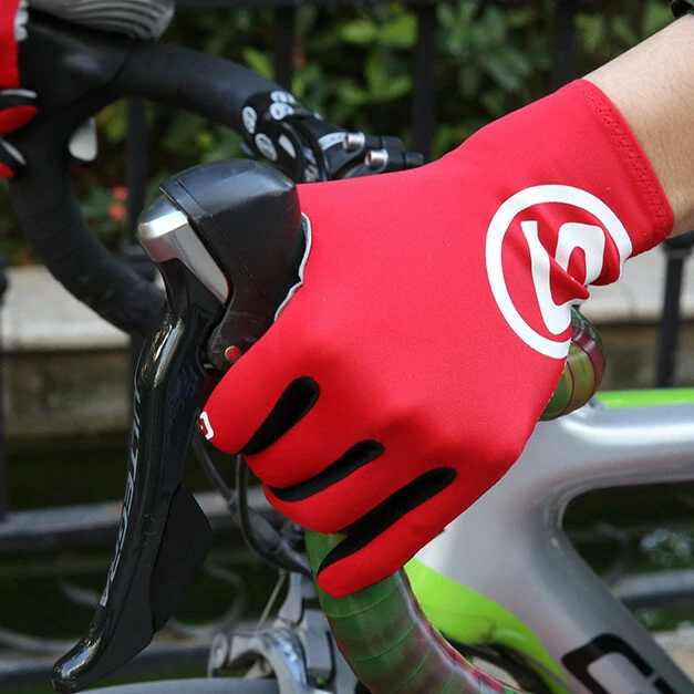 (image for) Giyo Wind Breaking Cycling Full Finger Gloves Touch Screen Anti-slip Bicycle Fabric Mittens MTB Road Bike Long Glove